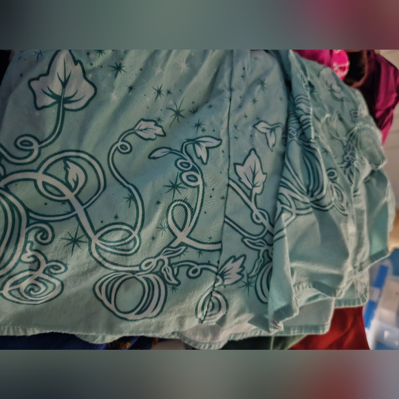 Torrid Disney Cinderella Fairy Godmother Aqua Tie-Front Skater Dress - Picture 10 of 14